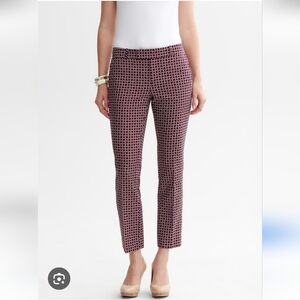 Banana Republic Hampton Fit Bold Print Crop Pants